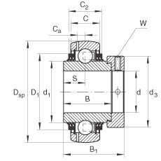 المحامل GE80-KTT-B INA