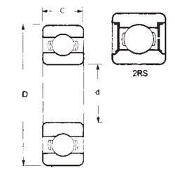 المحامل 16012-2RS FBJ