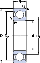 المحامل 16003-2Z SKF