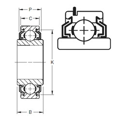 المحامل 206KLLG Timken