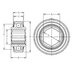 المحامل 207KPP3 Timken