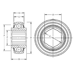 المحامل 206KPPB3 Timken