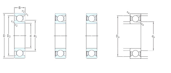 المحامل 306-2Z SKF