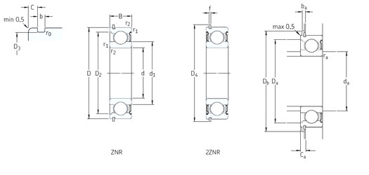 المحامل 216-2ZNR SKF