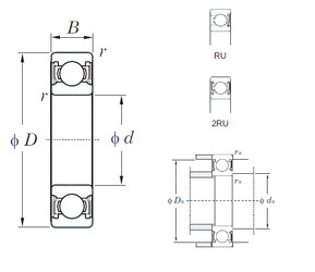 المحامل 6002-2RU KOYO