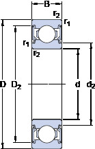 المحامل 6004-2RSL SKF