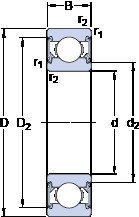 المحامل 6003-2RSH SKF