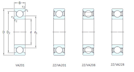 المحامل 6004/VA201 SKF