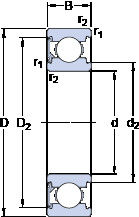 المحامل 6005-RSH SKF