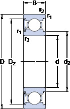 المحامل 6004-RSL SKF