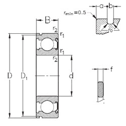 المحامل 6012-Z-NR NKE