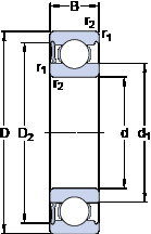 المحامل 6016-RS1 SKF