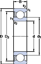 المحامل 6006-RZ SKF