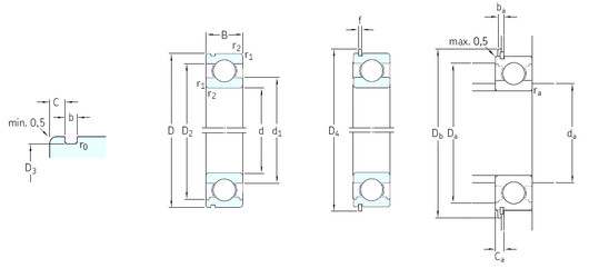 المحامل 6020N SKF