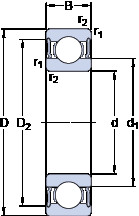 المحامل 61819-2RS1 SKF