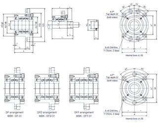 المحامل WBK25DFD-31 NSK