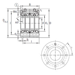 المحامل ZKLF3590-2RS-2AP INA