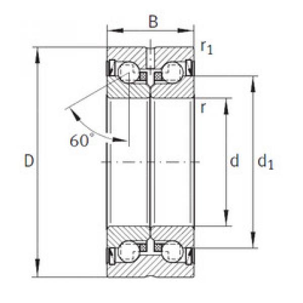 المحامل ZKLN0624-2RS-PE INA #1 image